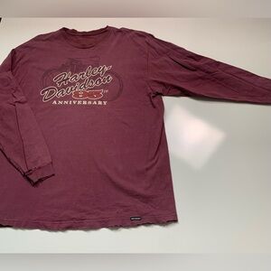 Harley-Davidson XXL Motorcycle‎ Long Sleeve 95th Anniversary Double Sided 2004